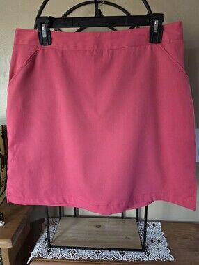 Coral Bay Golf Women's Coral Pink A-Line Activewear Skort Size 10